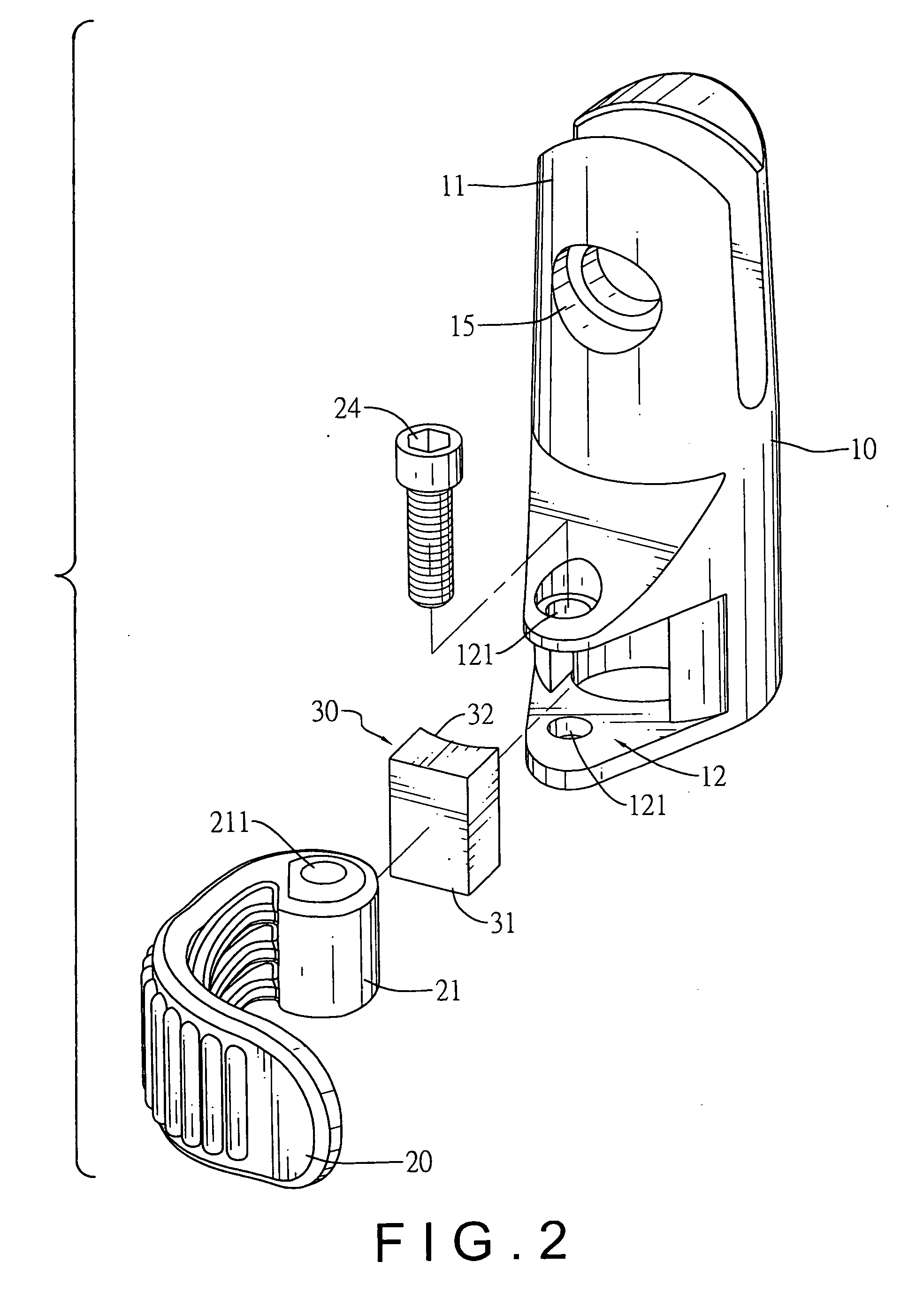 Transverse quick-release connector