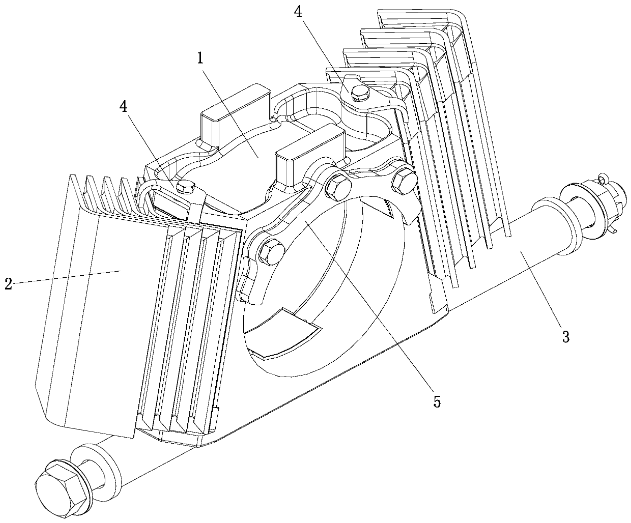 Built-in axle box mechanism for axle box built-in bogies