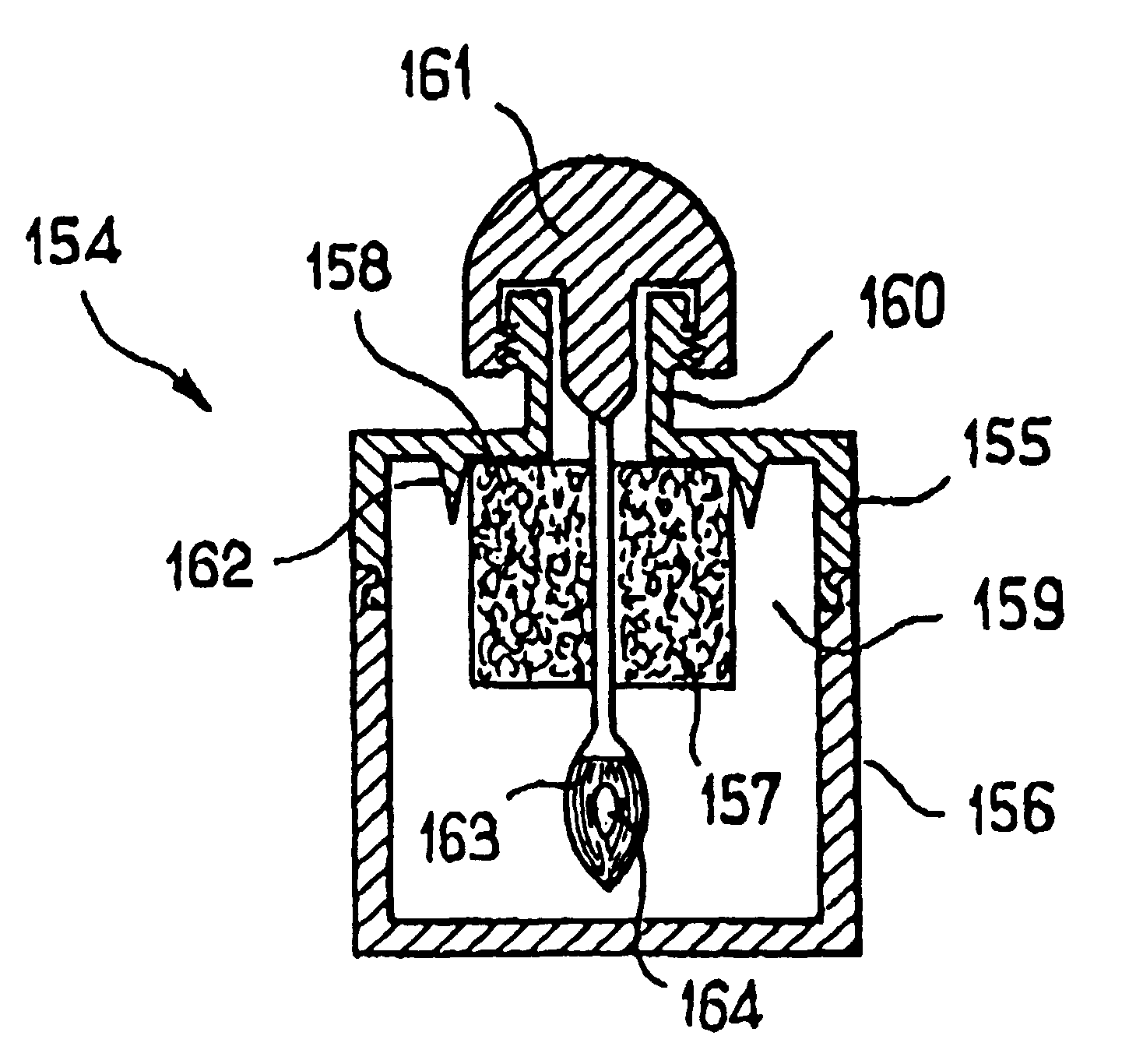 Packaging and applicator device, and a refill element for such a device