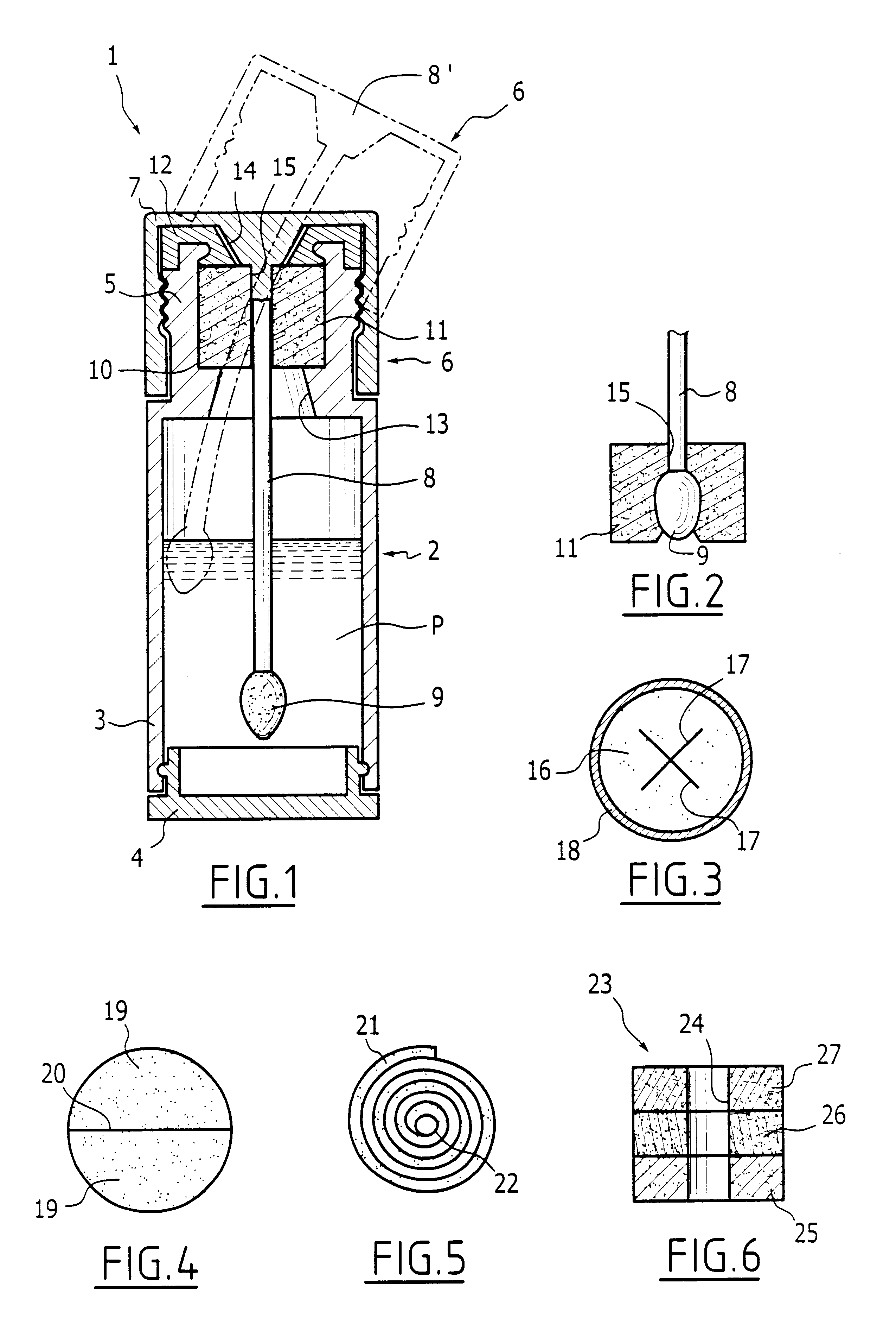 Packaging and applicator device, and a refill element for such a device