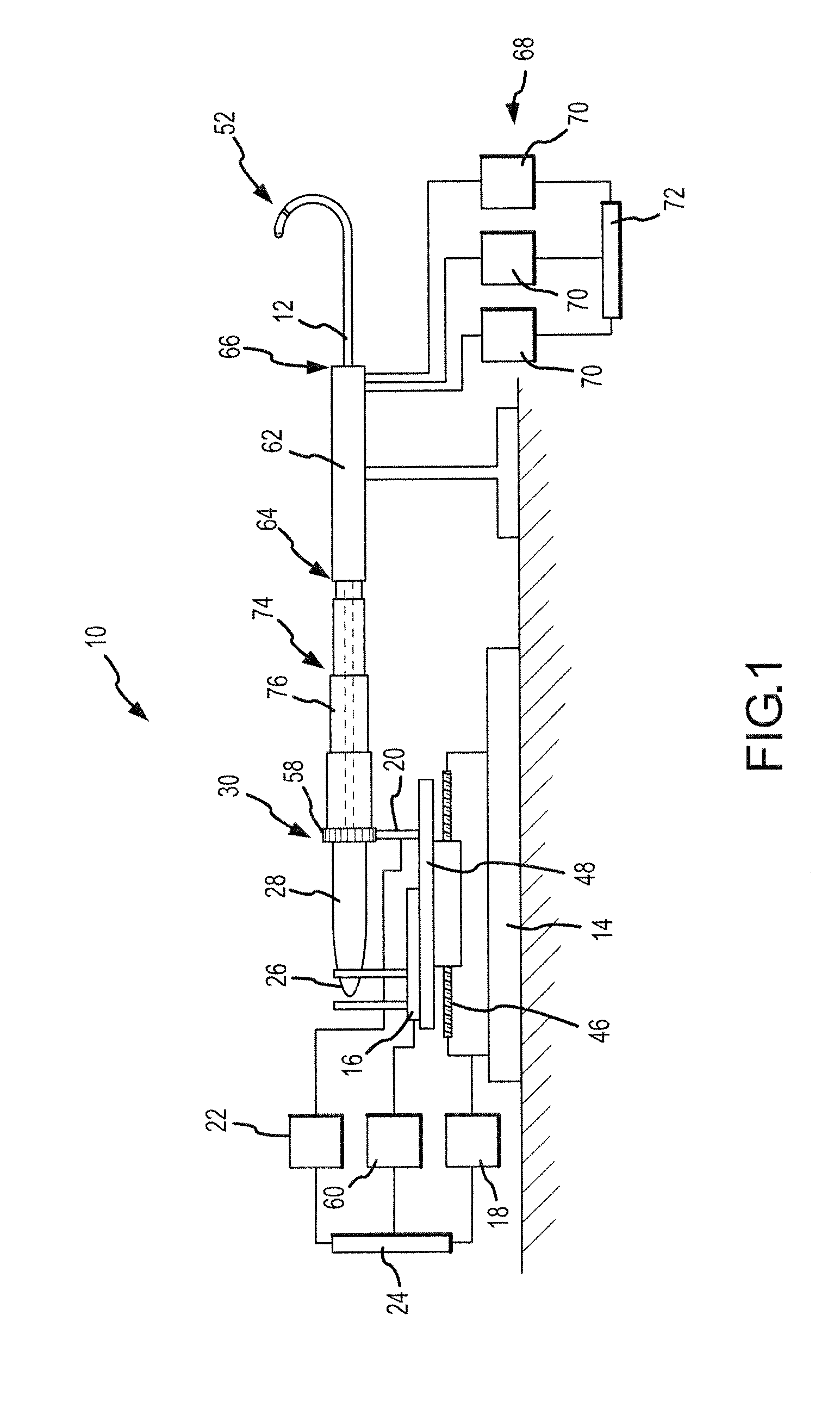 Robotically controlled catheter and method of its calibration