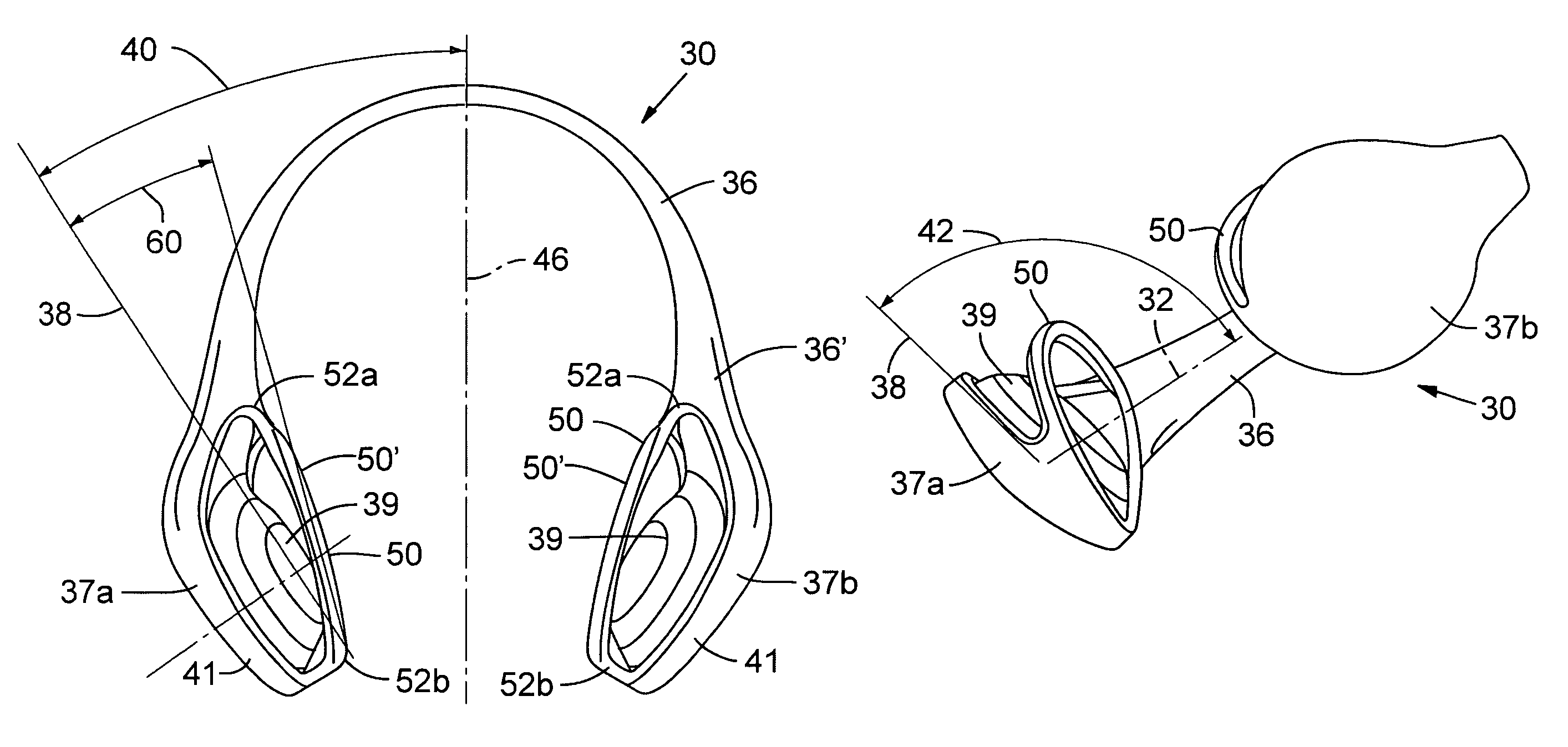 Ergonomic behind-the-head personal audio set and method of manufacturing same