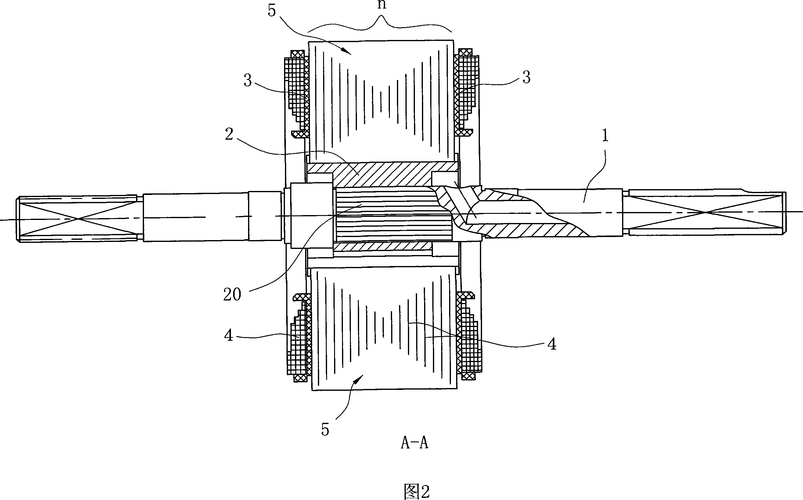 Blocking type electric engine iron core and manufacturing method thereof