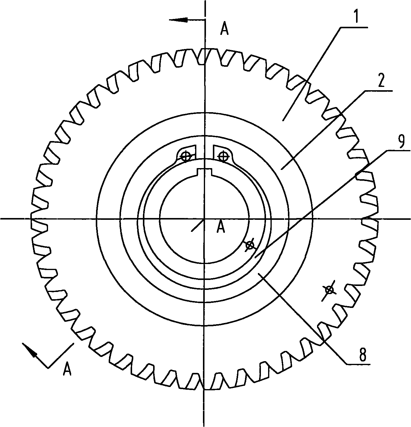 Driven gear of engine balance shaft