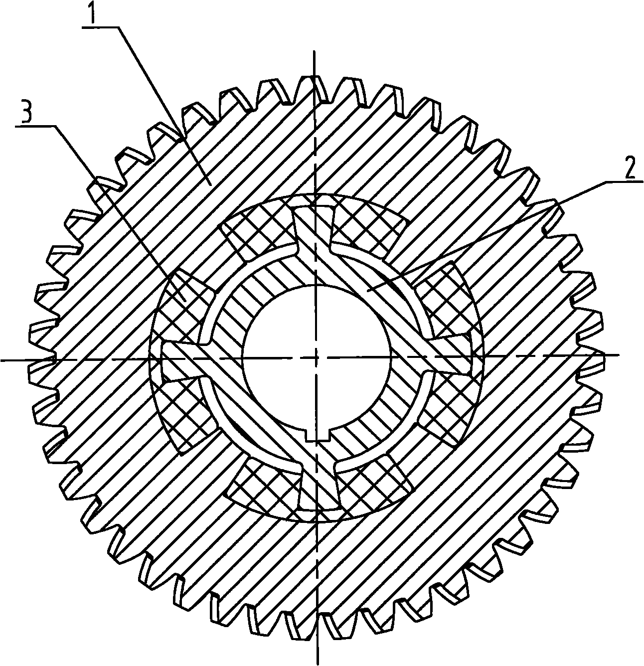 Driven gear of engine balance shaft