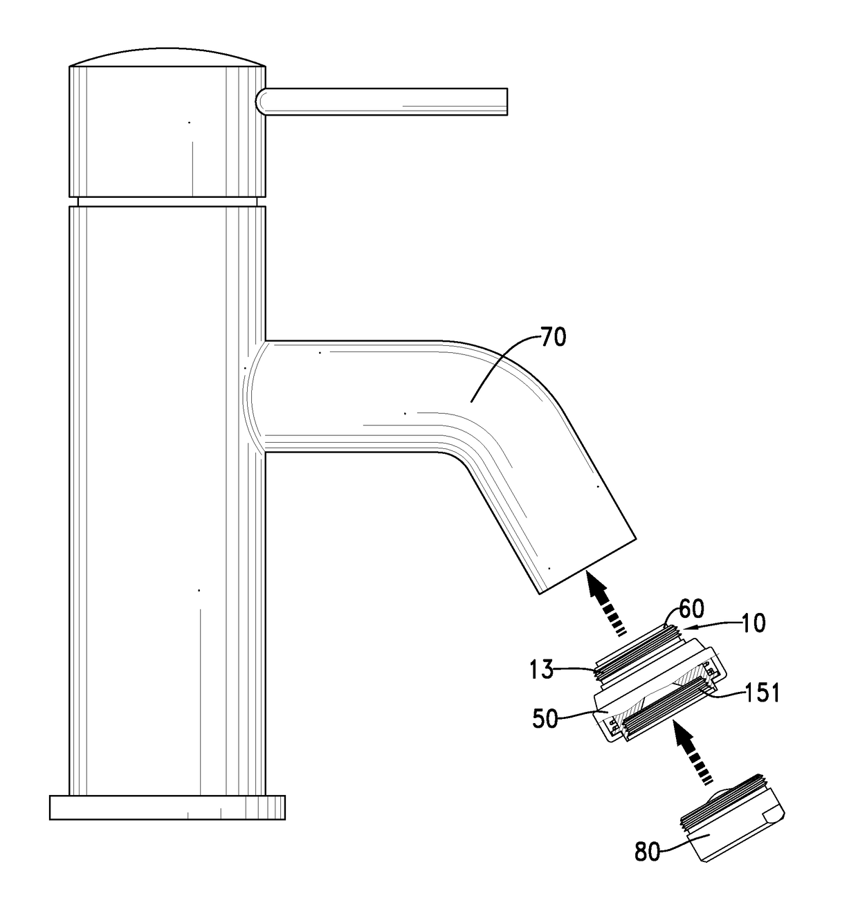 Water-saving device for a faucet and method of using the same