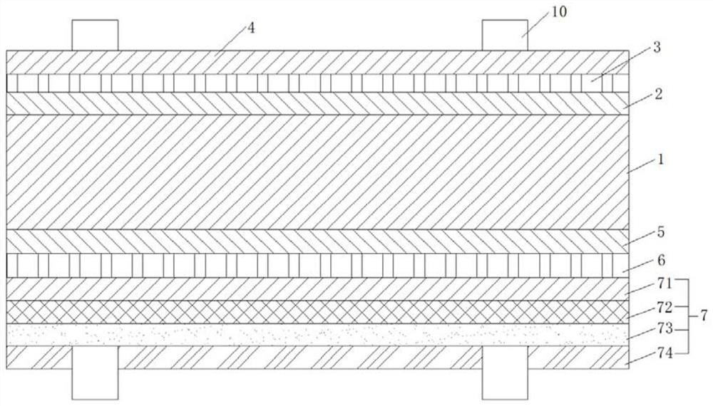 Heterojunction solar cell with composite electrode layer and preparation method thereof