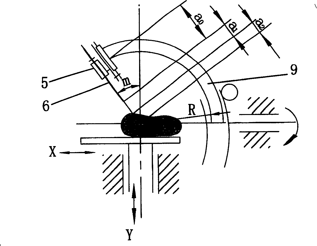 X-ray puncture positioning device and method for microtrauma operation