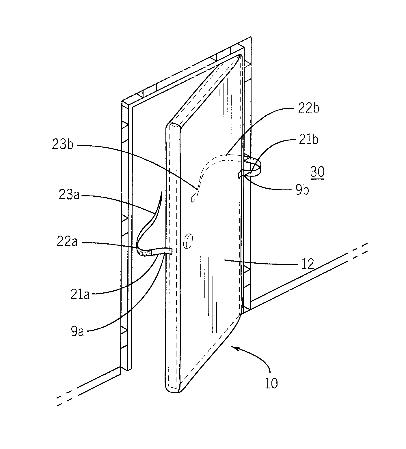 Reusable door covering device and method