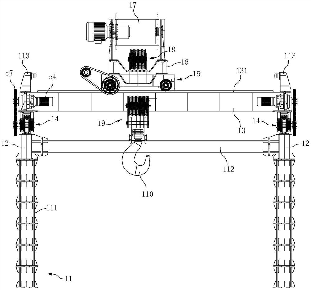 Modular dismantling construction method of shield machine in confined and narrow space