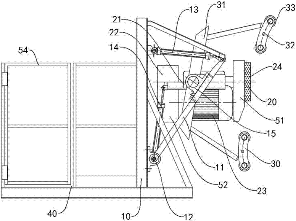 Thermal-state polishing device of rotary kiln tyres