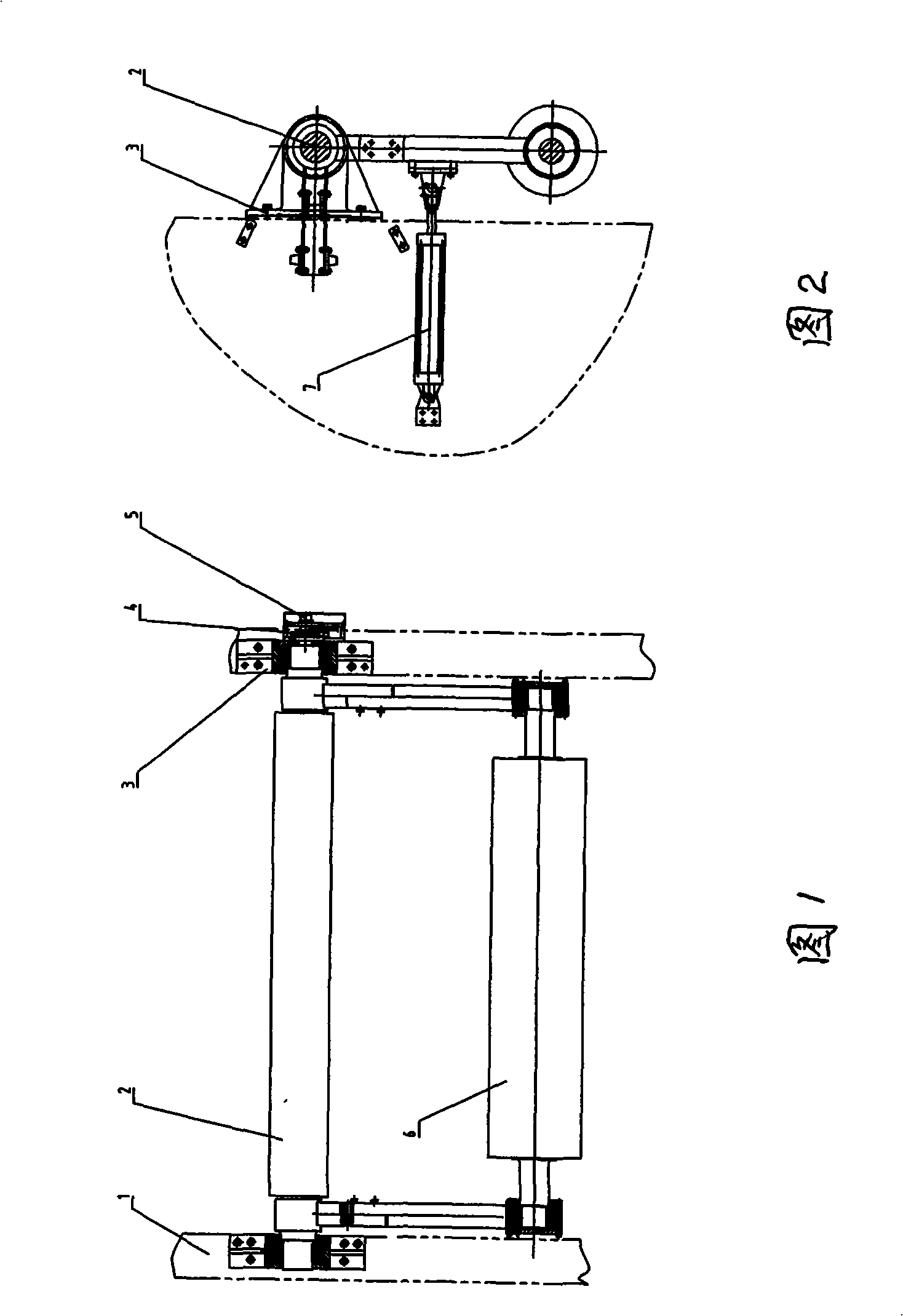 Floating roll device for splitting machine