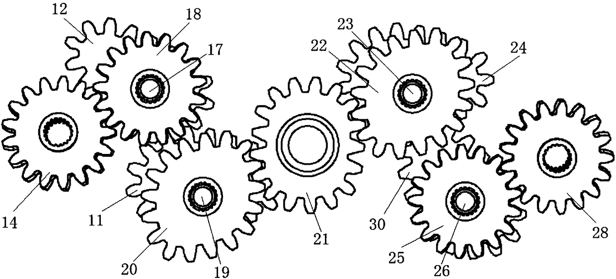 Wide and Narrow Row Transplanting Mechanism for Rice Pot Seedlings with Differential Gear System