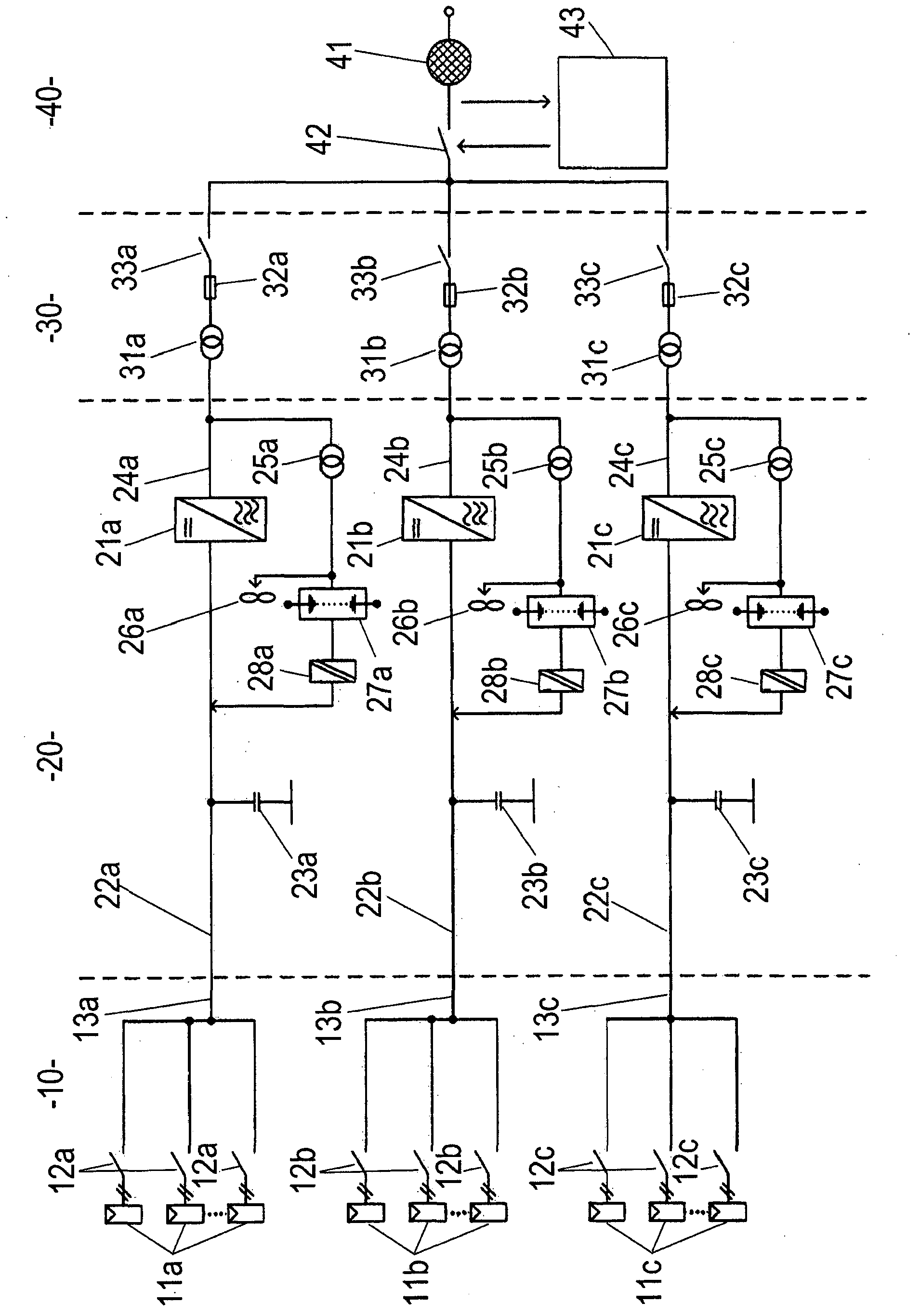 Method for operation of a photovoltaic installation for feeding electrical power into a medium-voltage power supply grid