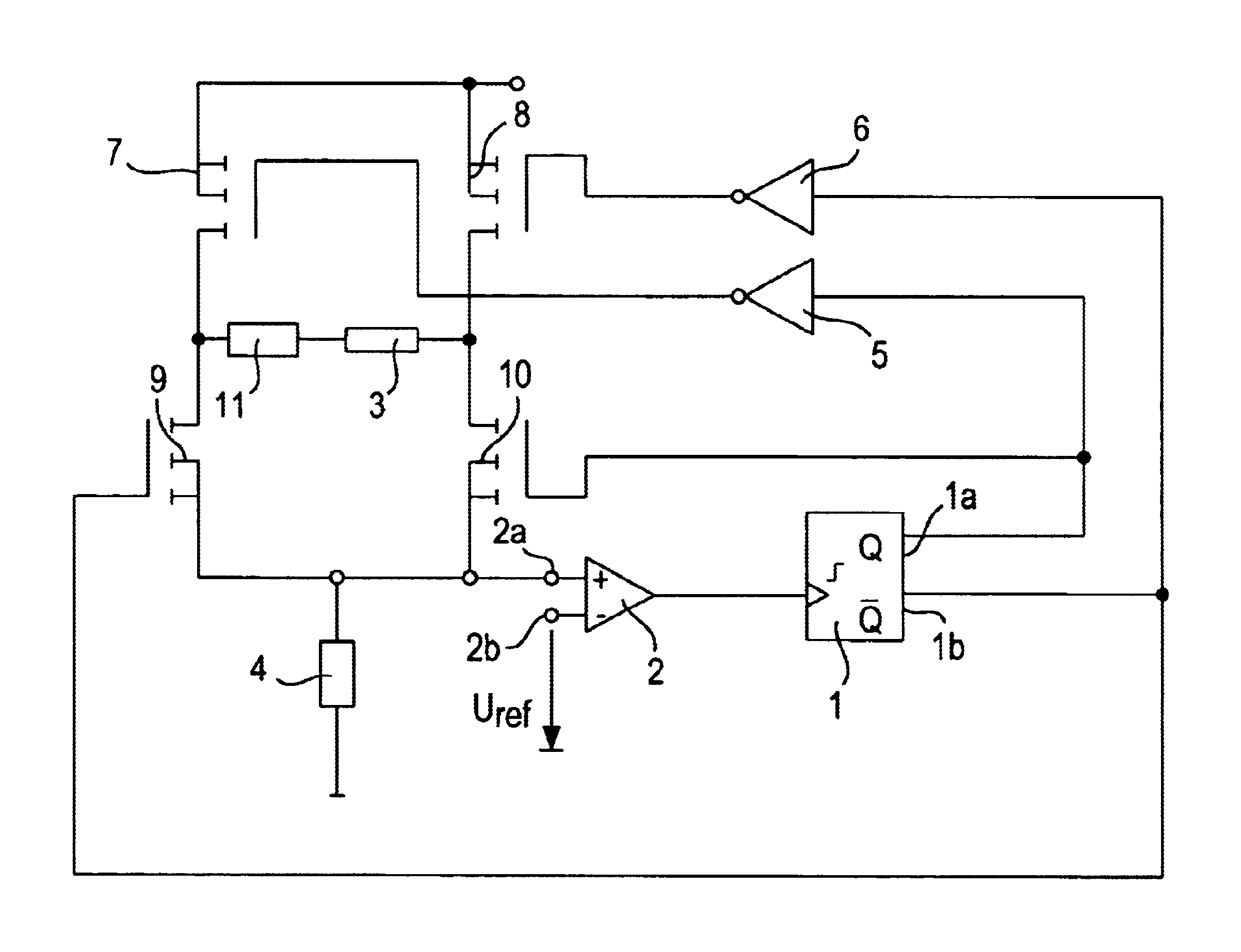 Circuit arrangement for generating square pulses and improved compensation current sensor using same