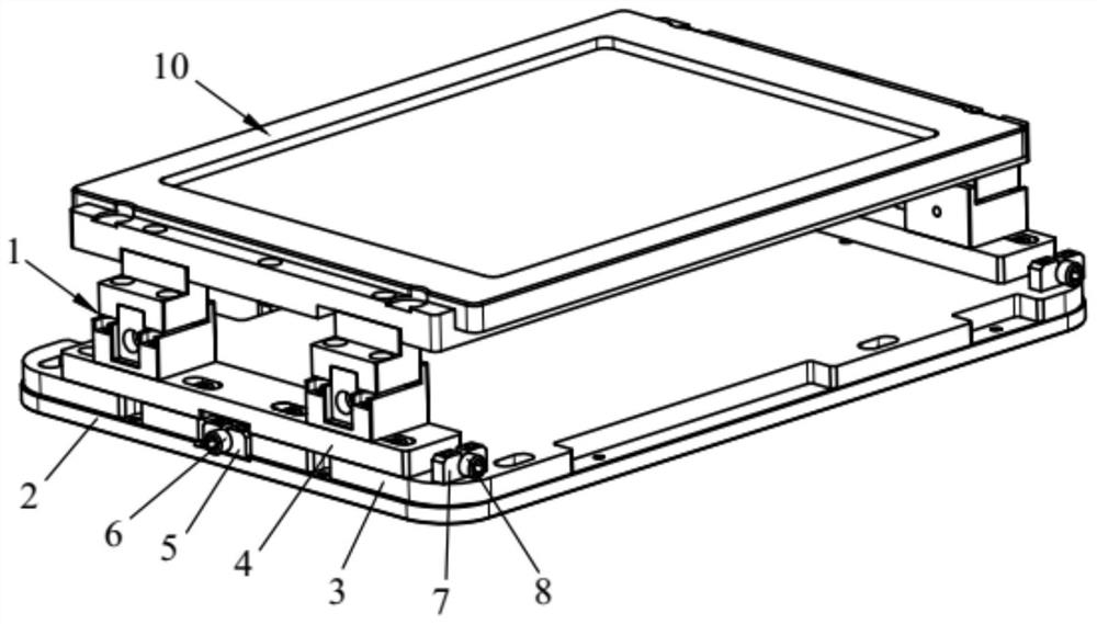 Crimping jig pressure balance adjusting mechanism and crimping test device