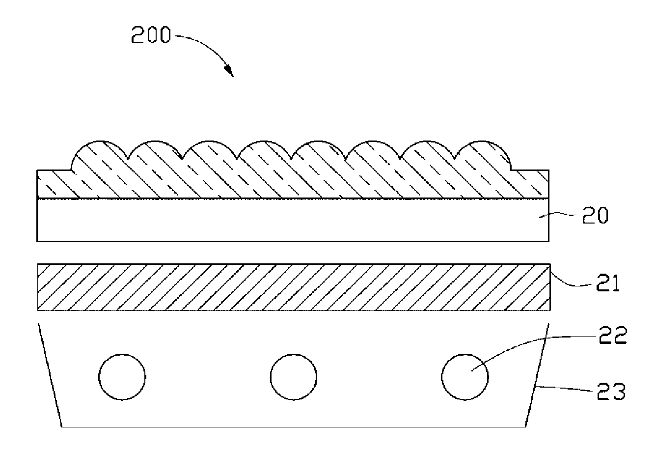 Backlight module and an optical target thereof