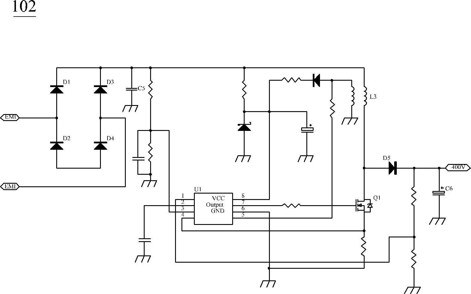 Electronic ballast of low-frequency nonpolar lamp