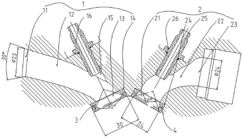 Inlet and exhaust port structure and optimization method of low speed engine cylinder head