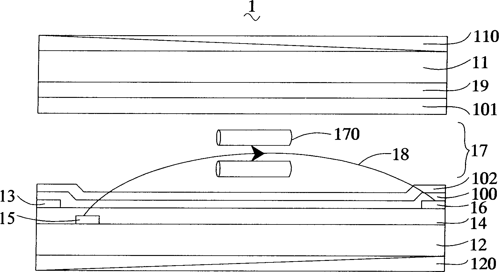 Active matrix type liquid crystal display device