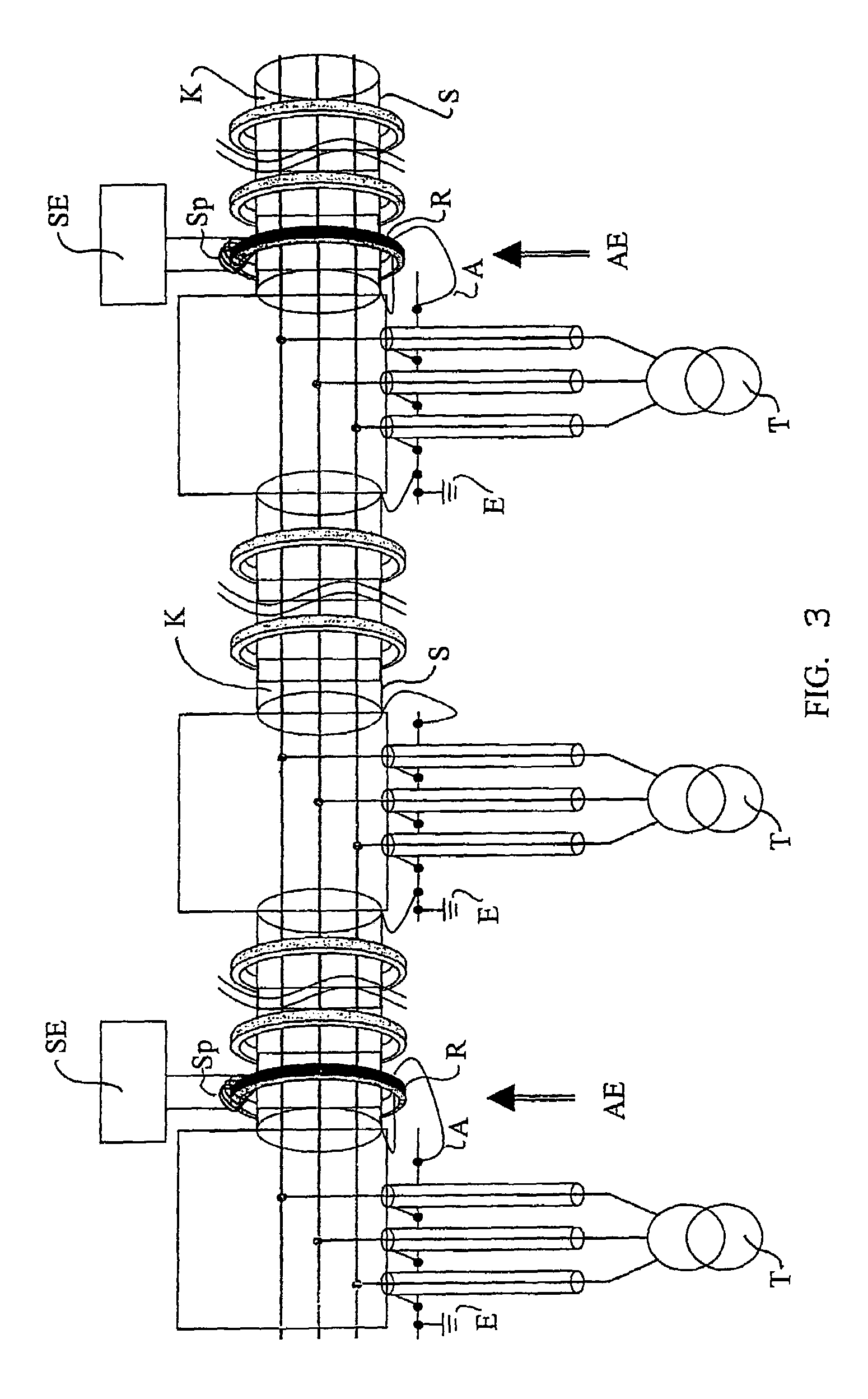 Inductive coupling circuit and telecommunication method by sheathed cables of an electrical current distribution network