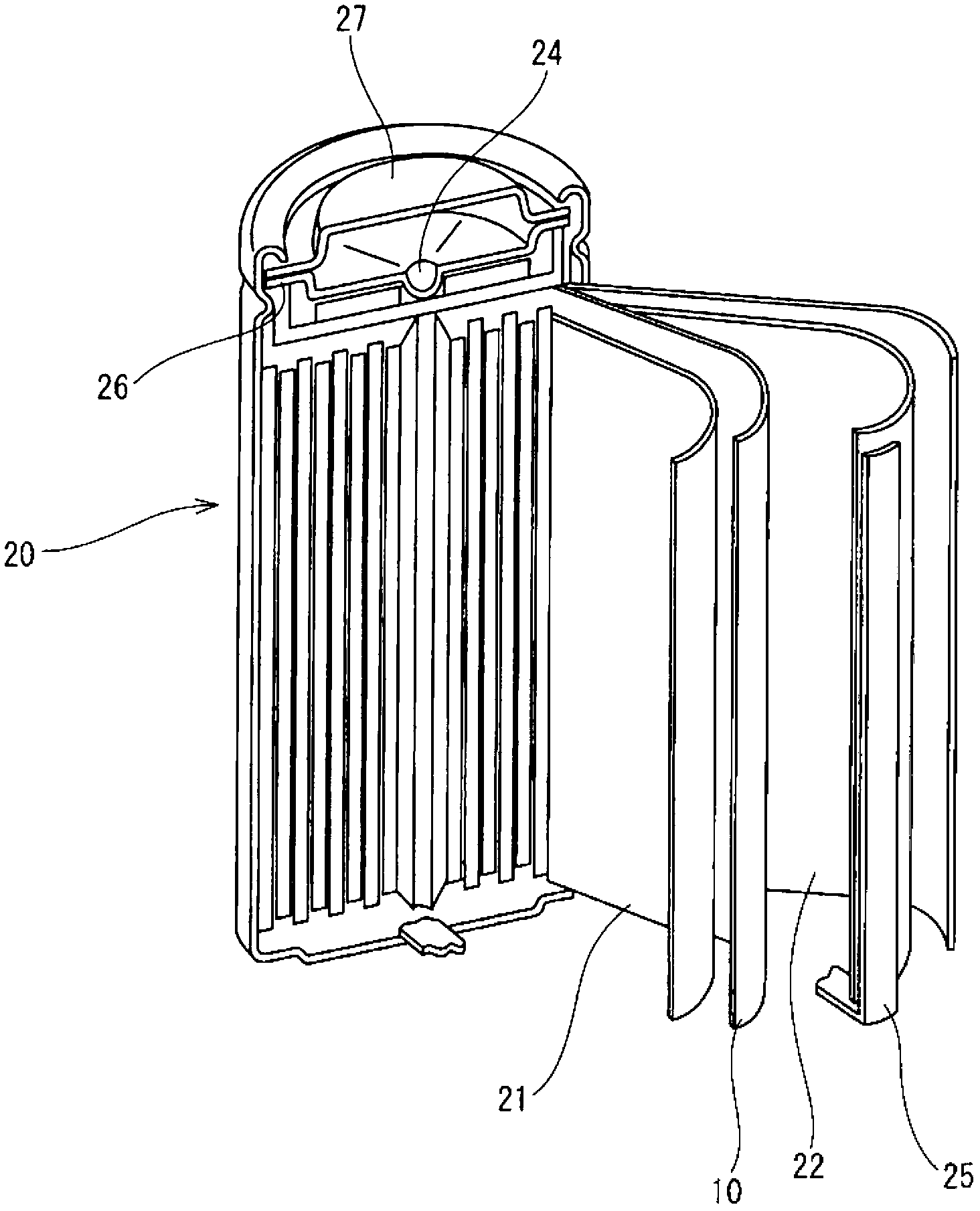 Laminated porous film, separator for battery, and battery