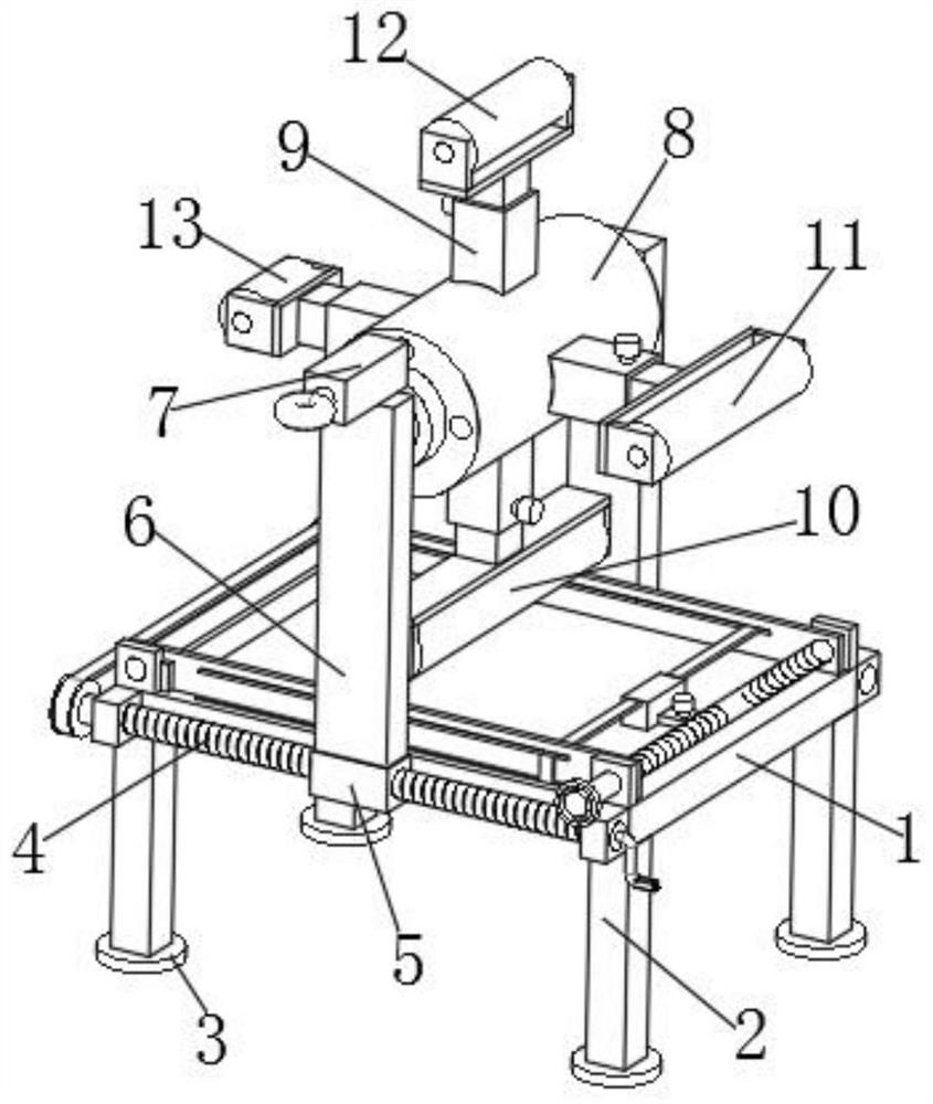 Width-adjustable composite polycrystalline mullite fiberboard rolling device