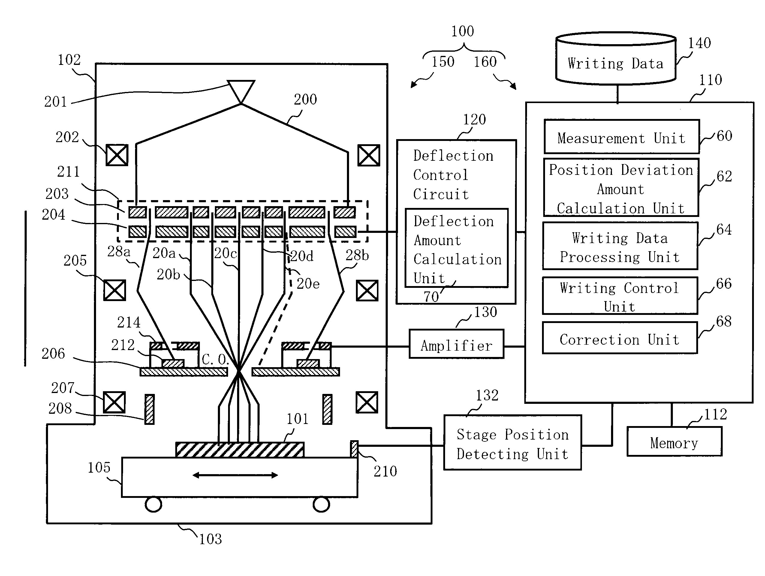 Multi charged particle beam writing method, and multi charged particle beam writing apparatus