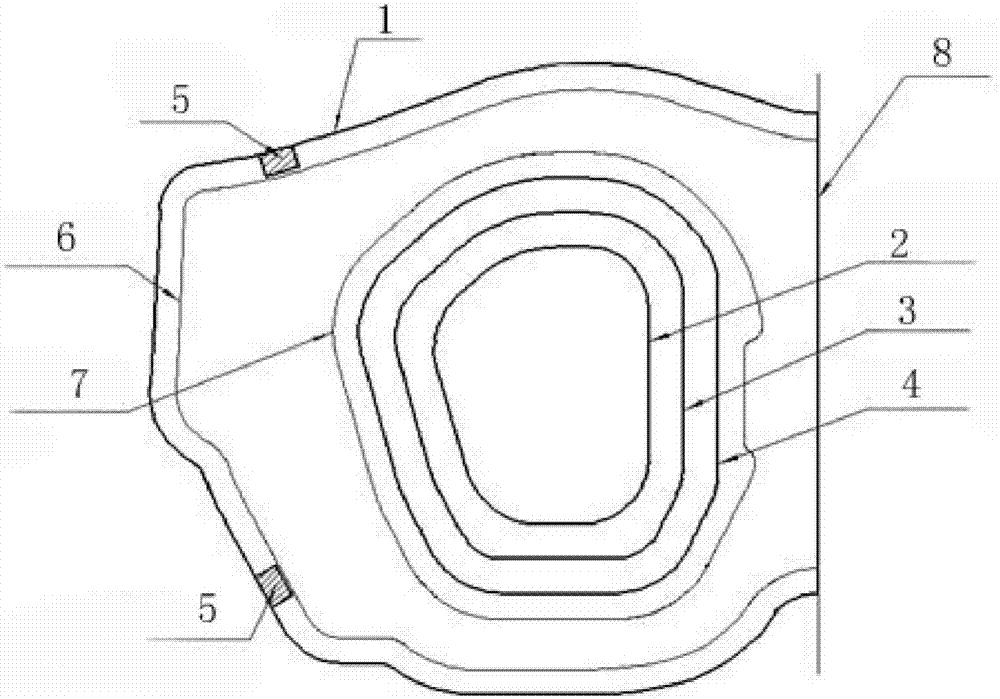 Hot wrapping process for hot forming of extra large titanium alloy whole frame die forging