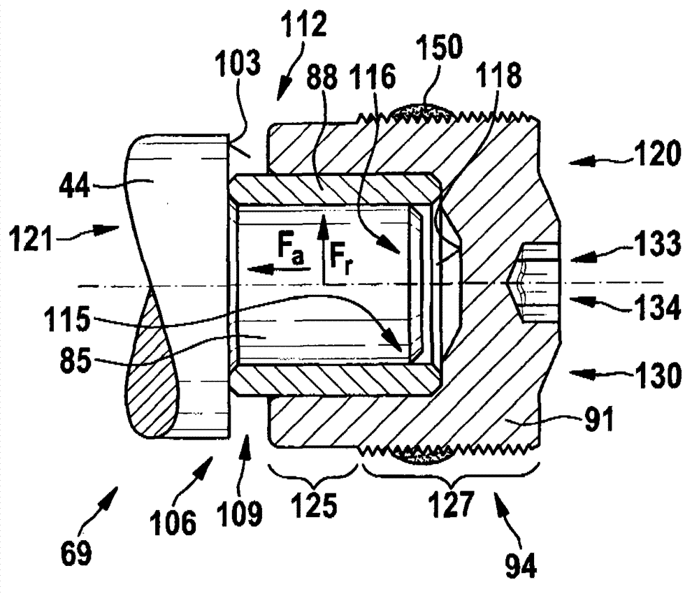 Electric machine, in particular starting device, and method for producing a support bearing assembly of an electric machine