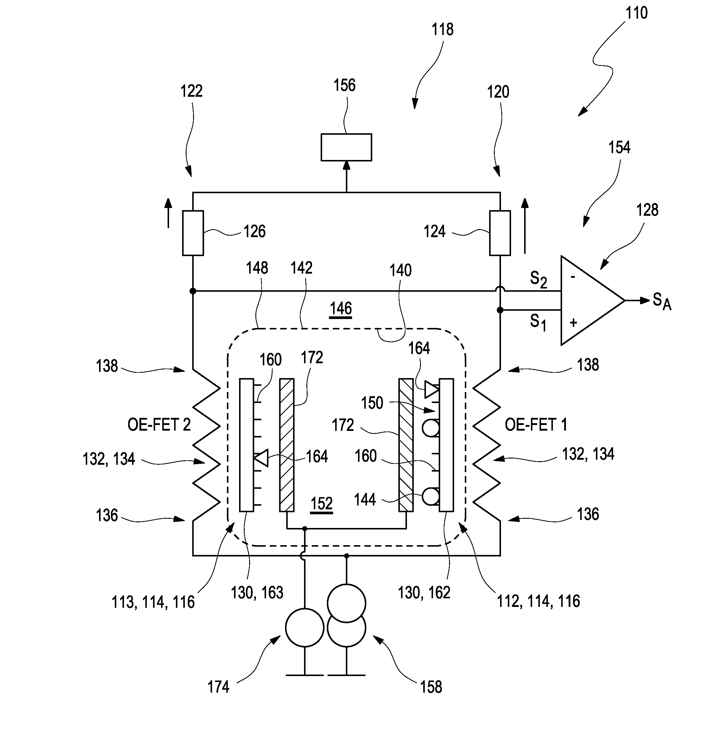 Sensor Device for Detecting an Analyte