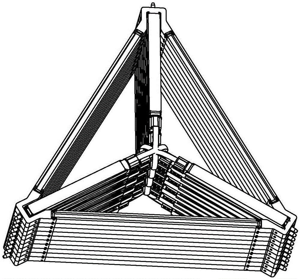 A truss-type foldable unit driven by an elastic hinge and a foldable support arm