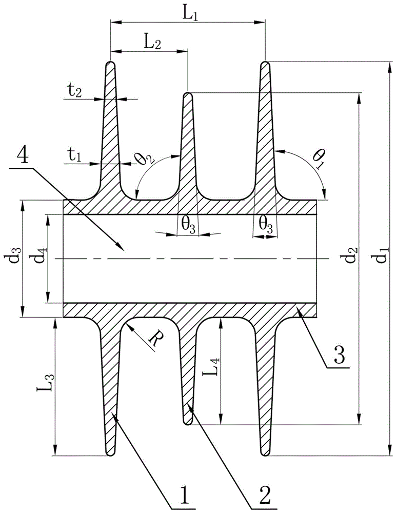 A Composite Insulator Umbrella Structure