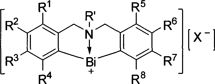 Organic bismuth ion compound containing bridge nitrogen atom ligand, preparation and uses thereof