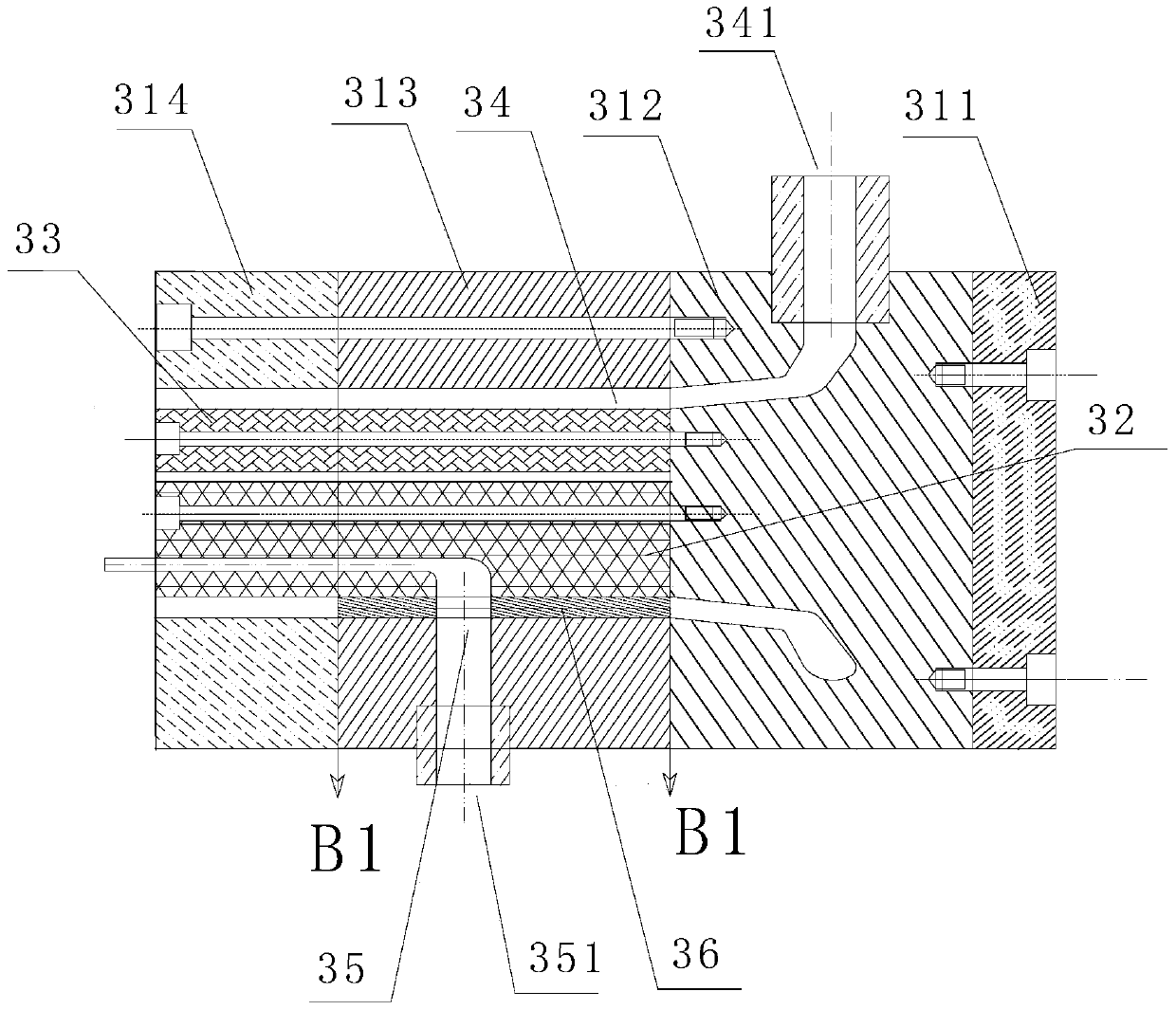 Composite board formed by co-extrusion of wood-plastic and foam layer and preparation method thereof