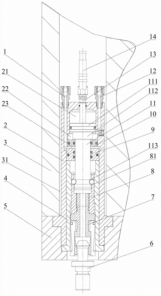 Accessory head tension device and machine tool
