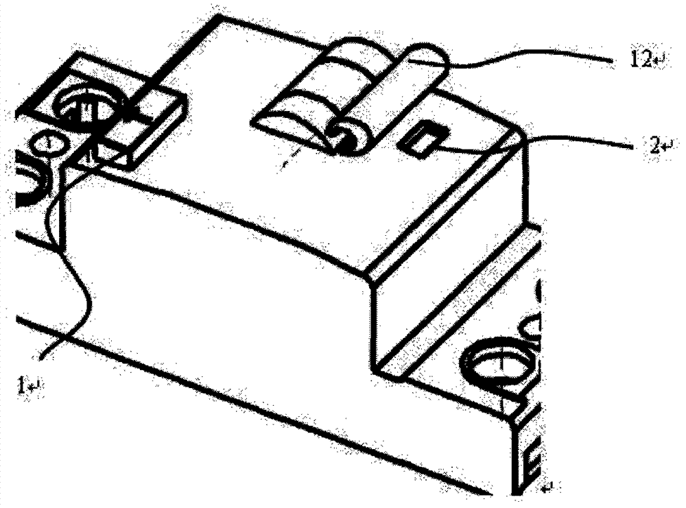 Testing device system of circuit breaker for earth fault currents or residual currents