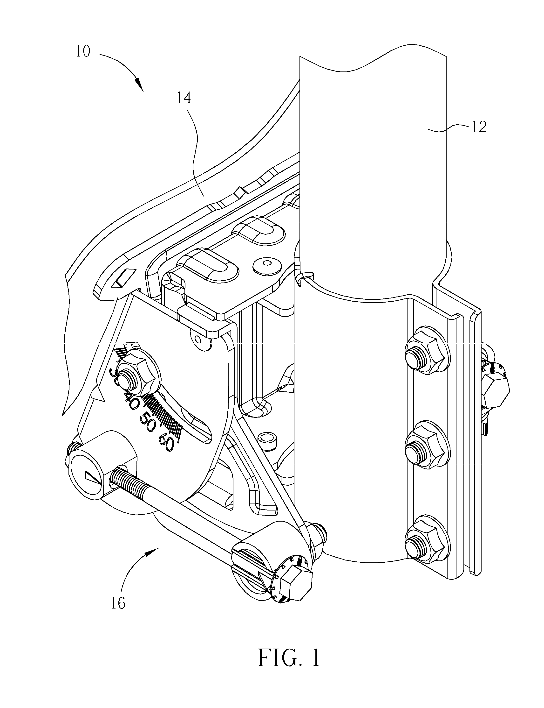 Adjusting mechanism for adjusting rotary angle and antenna system therewith