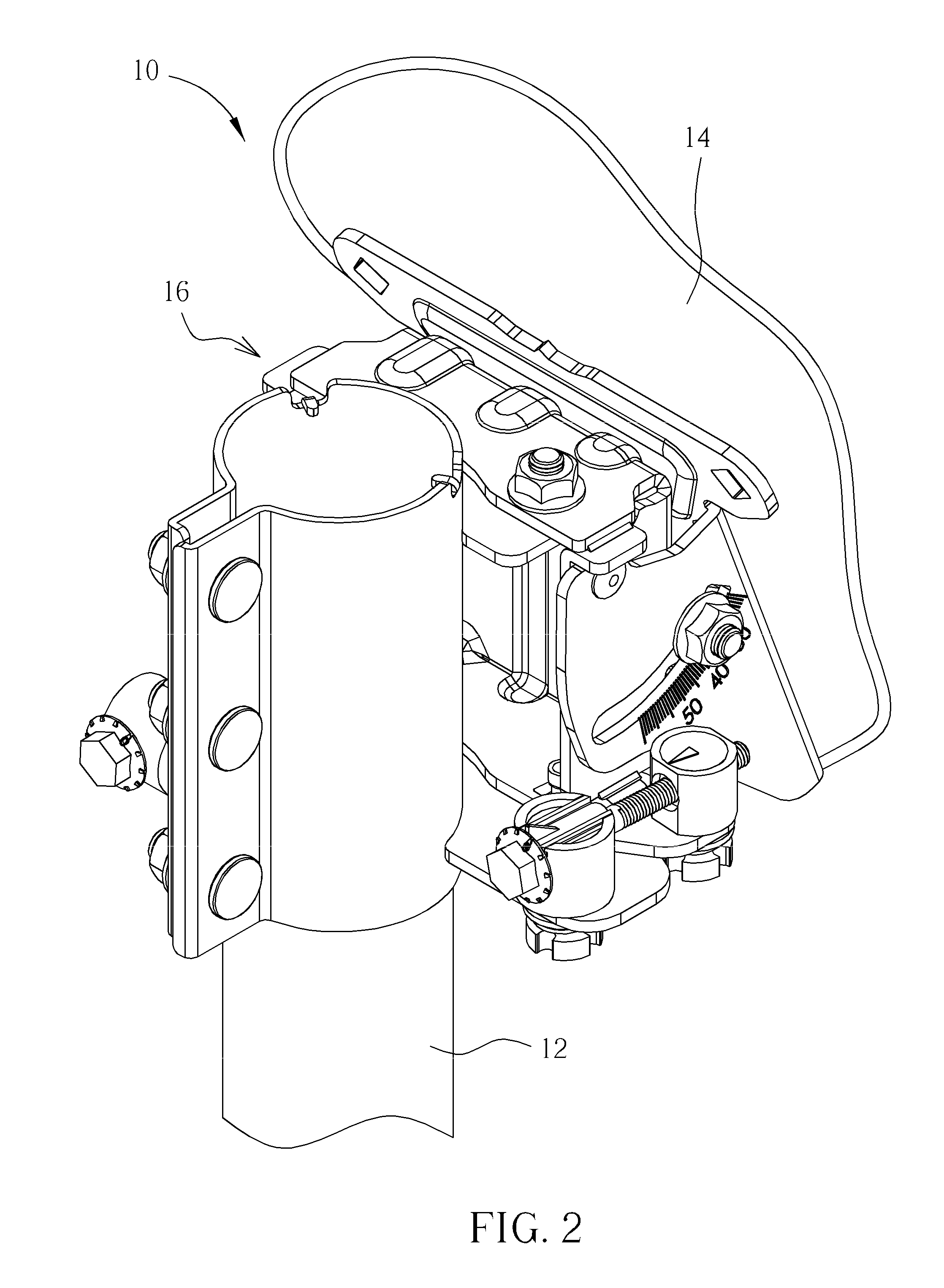 Adjusting mechanism for adjusting rotary angle and antenna system therewith