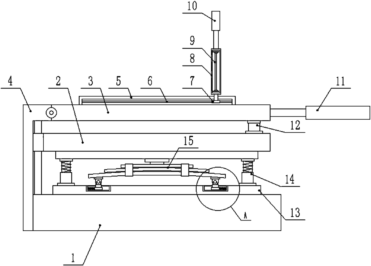 Sheet metal cutting device with buffer structure