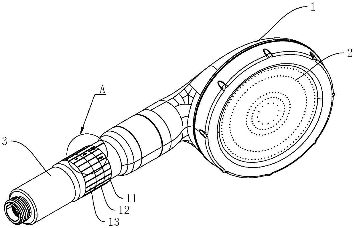 Multifunctional shower head with core