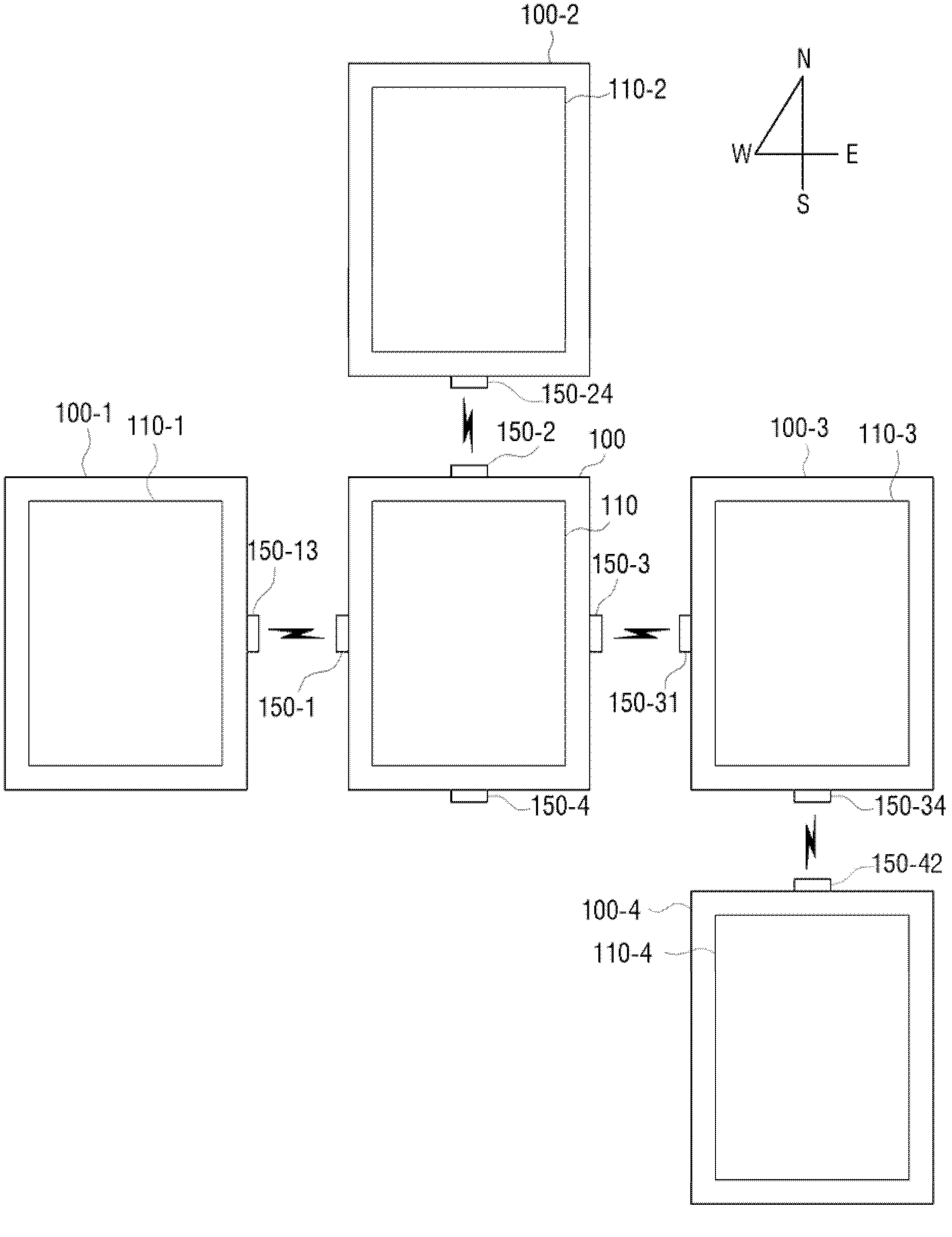 Method for providing a gui in which the connection relationships and the arrangement of devices are shown, and device adopting same