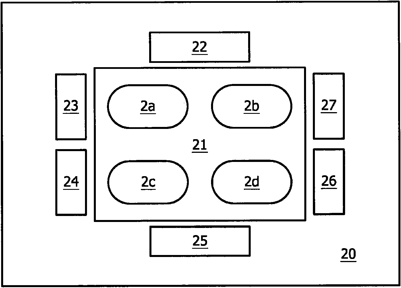 A system, method and computer-readable medium for displaying light radiation