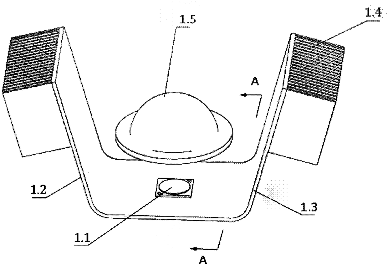 LED lamp with concurrent flow vapor chamber radiator