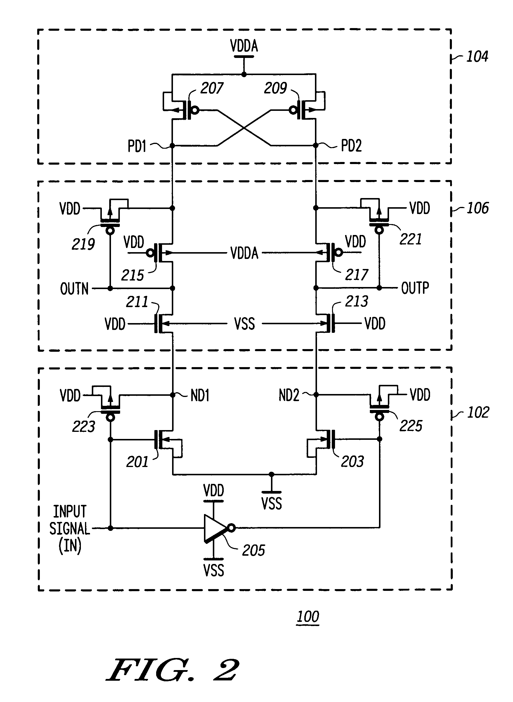 High voltage level converter using low voltage devices