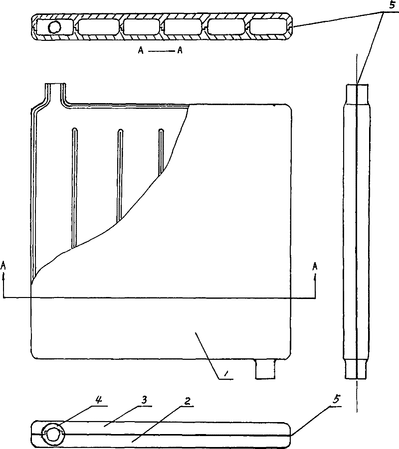 Ceramic solar panel pressed by ceramic powder and provided with access pipe orifice