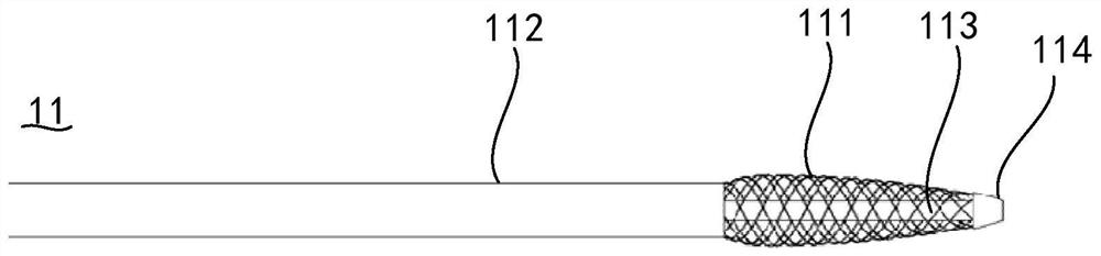 Atrial septum blood flow channel creating device