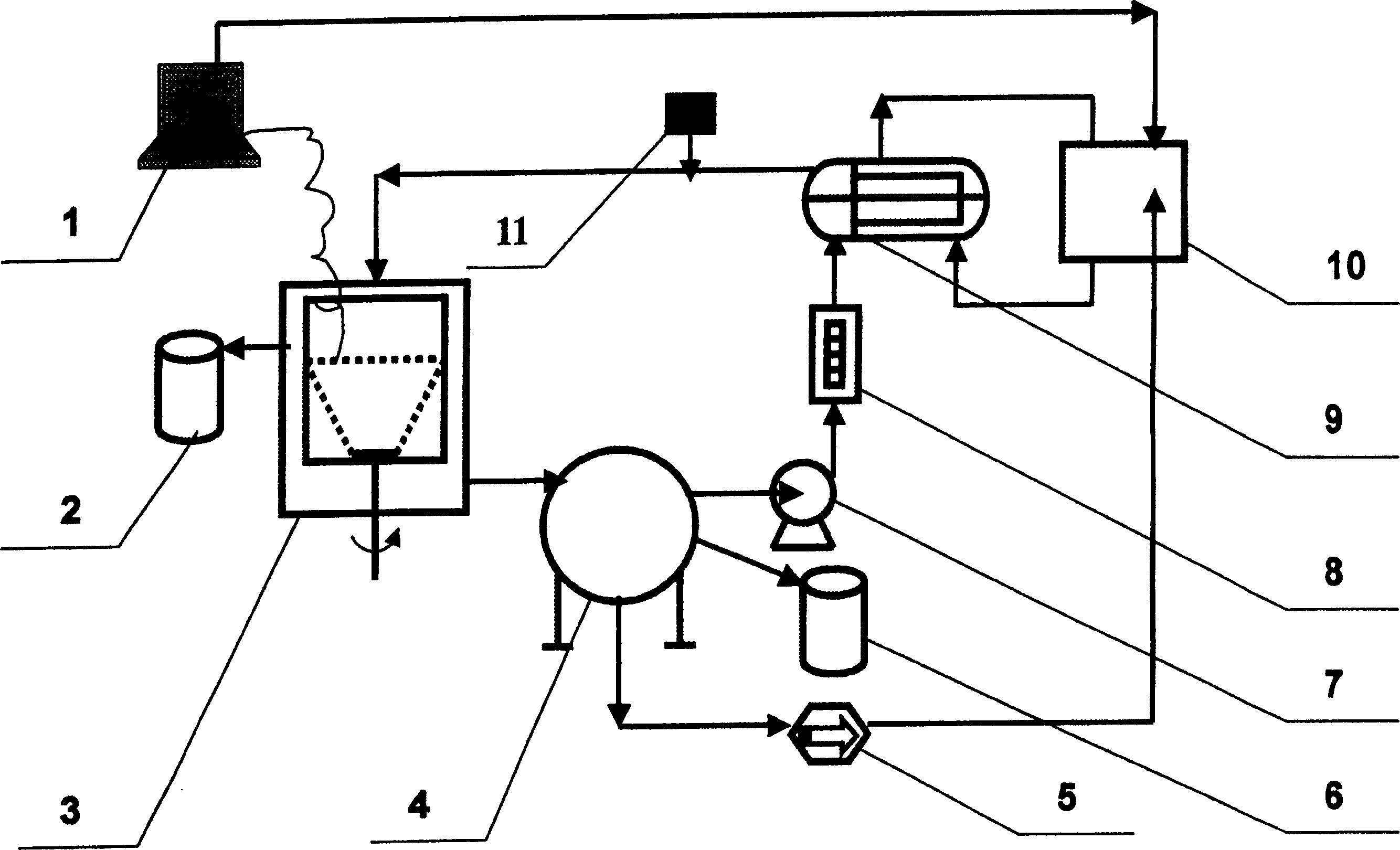 Low temp method for concentrating extracting solution of Chinese herbal medicine and its devices