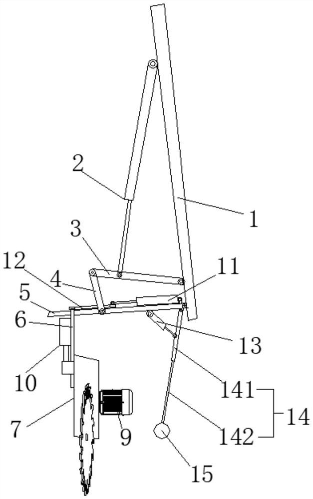 Cutting type foundation pit expanding excavation device