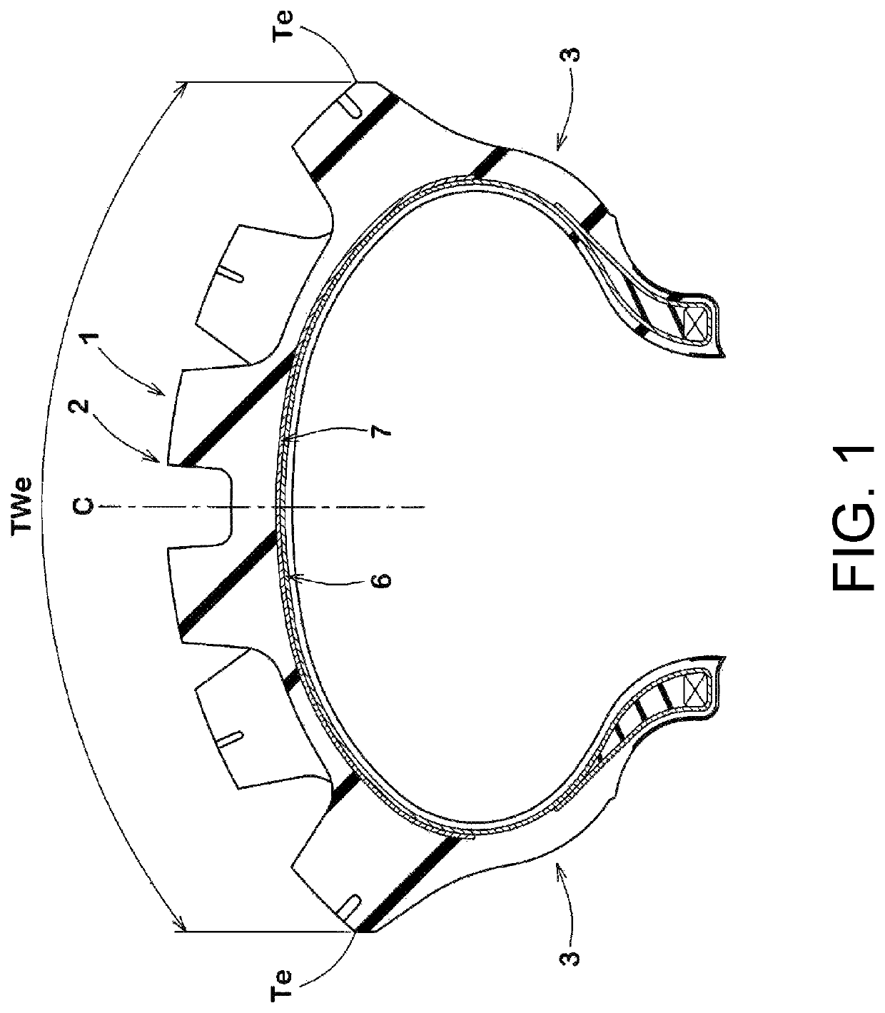 Tire for motorcycle for uneven ground traveling